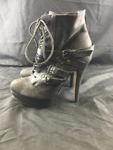 Just Fabulous Steampunk Boots Heels Buckles Size 7 Kg X3 Sexy Clubwear - $22.28