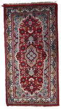 Handmade vintage Persian Hamadan rug 2.2&#39; x 4.7&#39; (70cm x 145cm) 1970s - £675.45 GBP