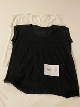 LASCANA Camiseta - 2 Paquete - Negro/Blanco GB 18 Talla Grande (fm17-8) - £25.37 GBP