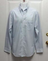 New Sz 16 34/35&quot; Croft &amp; Barrow Mens Light Blue Cotton Blend Button Coll... - £13.51 GBP