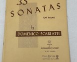 35 Sonatas for Piano Vol 1 Domenico Scarlatti Carl Fischer 1947 VTG Shee... - $24.74