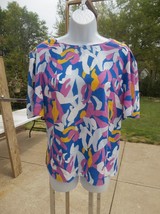 Nwot Ann Taylor Cute Multi Color Print Top L - $19.99