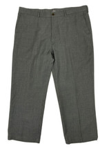 Haggar H26 Gray Straight Pants Men Size 40x30 (Measure 38x27) Hemmed - £10.05 GBP