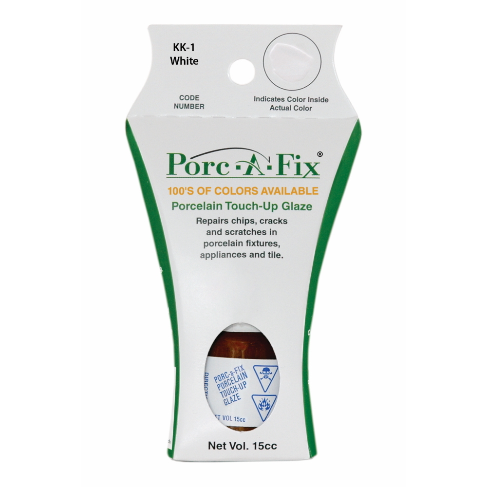 Porc-A-Fix Porcelain Touch-Up Repair Glaze Kit for Kohler - White - KK1 - $17.49