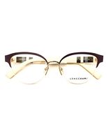 Longchamp Eyeglasses LO2110 424 Cat Eye Blue Beige Half Rim 53-17-140 De... - $34.65