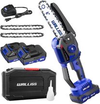 WALLISS Mini Cordless Chainsaw with Brushless Motor - 6 Inch Electric, P... - $31.99