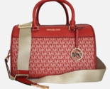 New Michael Kors Travel Medium Duffle Bright Red Multi with Dust bag - $123.41
