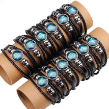 12 Constellation Bracelets Men Leather Bracelet Accessories Women Girls Jewelry - £3.18 GBP