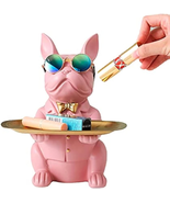 Mothers Day Gifts for Mom Women Her, Resin Bulldog Tray Statue Storage Key Holde - $50.25