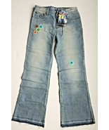 Pointe Zero Girl&#39;s Floral Denim Blue Jeans ( 16 ) - $60.09 CAD