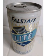 Vintage Falstaff Lite Pull Tab Empty Aluminum Beer Can Bottom Opened Bar... - $5.42 CAD