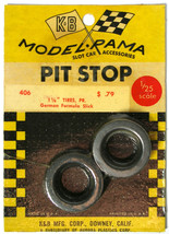 1965 K&amp;B Aurora 1:24 Slot Car Pit Stop Parts 1 1/8&quot; German Form Slick Tires #406 - £6.38 GBP