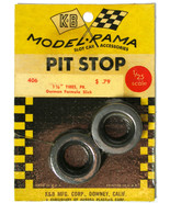 1965 K&amp;B Aurora 1:24 Slot Car Pit Stop Parts 1 1/8&quot; GERMAN FORM SLICK TI... - $151.86 MXN