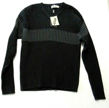 Noba Mens Knit Sweater Black Gray XL Nwt - $39.59