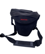Pentax Camera Case Bag DSLR Black Shoulder Style Pockets Black Nylon Sto... - $18.24 CAD