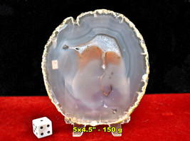 5-7&quot; Natural Color Agate Quartz Crystal GEODE Coasters from Brazil - £11.04 GBP