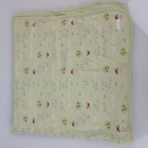 Baby Gap Vintage Green Farm Barn Animal Cotton Blanket Apple Tree Sheep Duck - £55.38 GBP