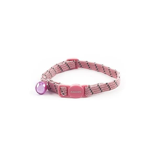 Reflective all-elastic Cat Collar Pink  - $10.00