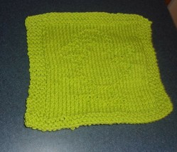 Handmade Knit Green Baby Chick Chicken Dishcloth Country Farm Poultry Br... - $8.49