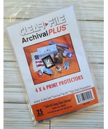 Clear File Acid-Free Archival Photo Print Protectors 4 x 6&quot;  25-Pack #00... - £5.05 GBP