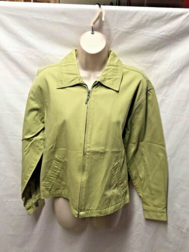 Primary image for NY Jeans Womens Sz S 100% Cotton Green Zip Up Jacket Blazer