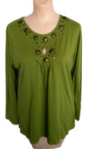 Embellished Long-Sleeve Tunic Top PROJECT Size L - $12.86