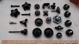 7TT24 ASSORTED MALE AND FEMALE THREADED KNOBS, AS SHOWN, VERY GOOD CONDI... - $9.39