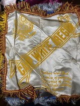 Vintage US Army Camp White Oregon Mother Dad Pillow Case Satin Felt Letters 16&quot; - £11.10 GBP