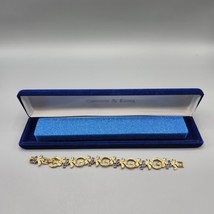 Camrose &amp; Kross JBK Blue Faux Sapphire Clear Bracelet Jacqueline Kennedy Jackie - £92.79 GBP
