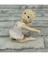 Enesco Blonde Girl Pink Tutu Ballerina Figurine 1983 Morgan Inc 3.25 Inc... - £14.32 GBP