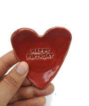 Red Heart Ceramic Ring Holder, Handmade Plate, Happy Birthday Gift, Reli... - £24.52 GBP+