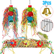3Pcs Bird Parrots Shredding Toys Bird Foraging Chewing Toy for Lovebird Conure - £14.88 GBP