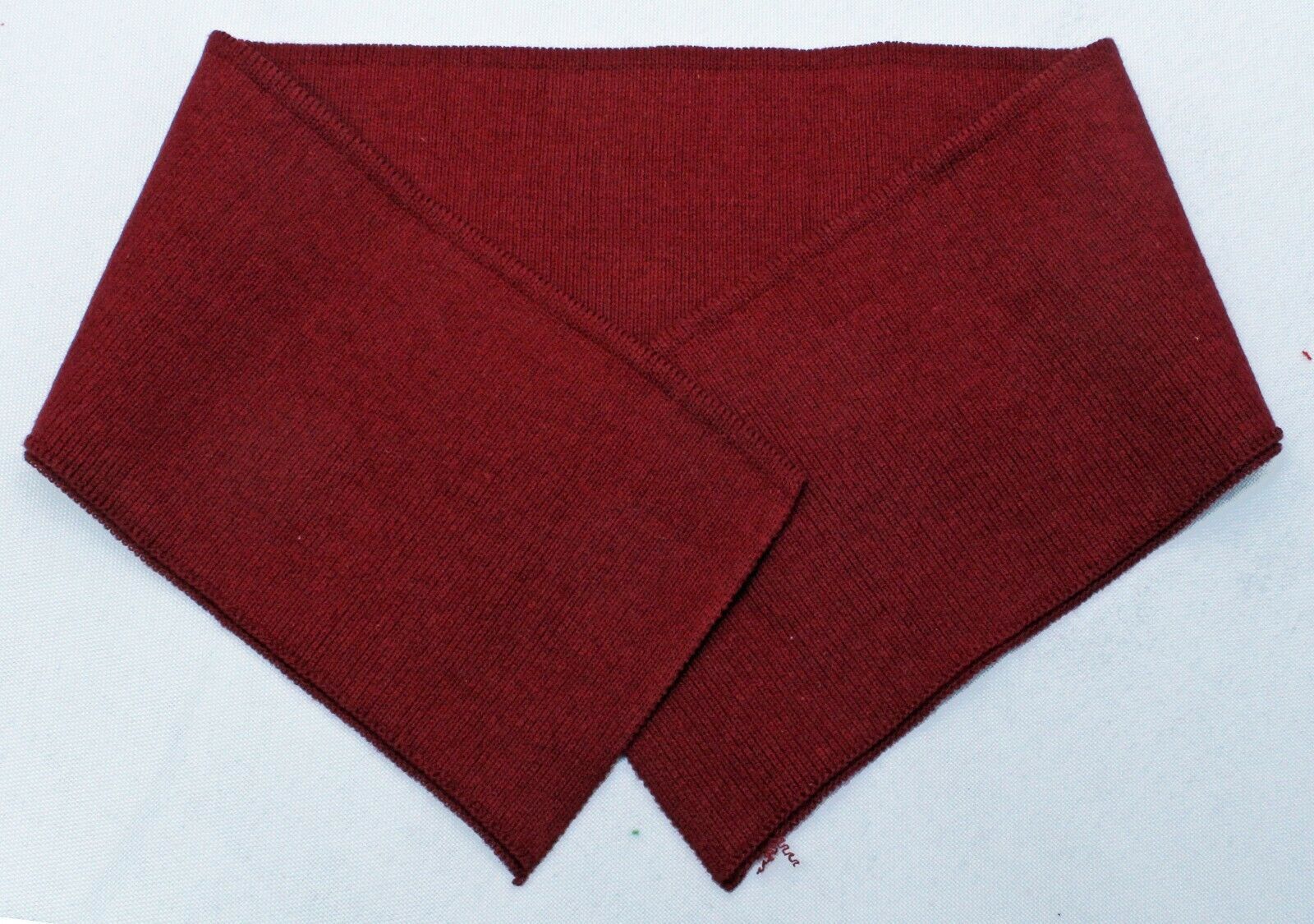 Rugby Knit Shirt Collar - Burgundy 3.5" x 20" Self-Finished Ribbed Trim M516.15 - £3.15 GBP
