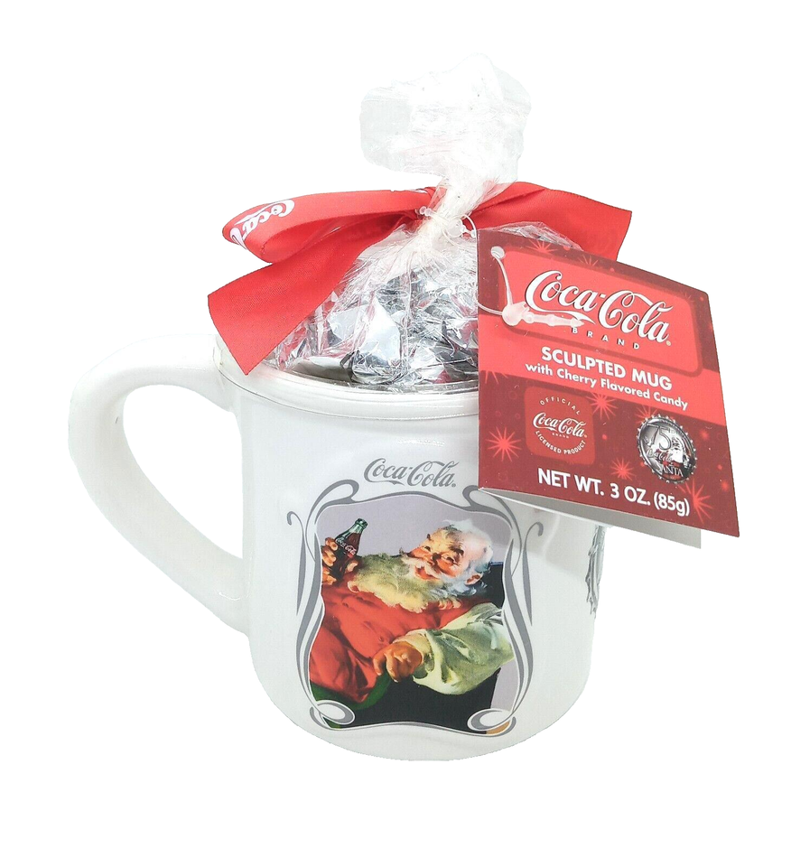 Coca Cola 2006 Sculpted 75th Anniversary Santa Mug W/Tag - $19.80