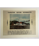 Vintage U.S. NAVY RECRUITMENT POSTER NAMED &quot; YANTZE RIVER GUNBOATS &quot; 16&quot;... - £15.56 GBP
