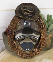 Country Rustic Western Cowboy Hat With Lasso Braided Ropes Beer Bottle O... - $22.99