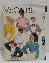1983 MCCALL’S Vtg Sewing Pattern 8376 Womens Blouses  Shirts Tops Fashio... - $9.27
