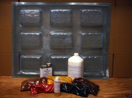 15 DIY Driveway Paver Molds Supply Kit Makes 2.5&quot; Pavers For Pennies, Fast Ship - £215.78 GBP