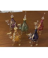 Set of 5 Mouth blown EGYPTIAN PERFUME BOTTLES Pyrex Glass CAMEL Shape 5.2" - $76.00