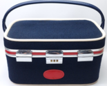 Vintage Skyway Tweed Cosmetic Train Case Hard Sided Luggage Carryon Retro - £29.11 GBP