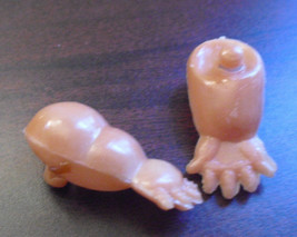 Vintage Early Plastic Chubby Short Girl Doll Arms 1 1/2&quot; Long - £13.27 GBP