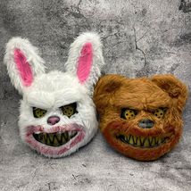 SCARY BEAR MASK Ted Killer Bear Furry Bunny Halloween Fancy Dress Costume Mask - £16.52 GBP