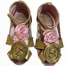 Disney&#39;s Gold &amp; Pink Aurora Pretend Play Dress Shoes Sz 7/8 - $16.08 CAD