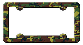 Camouflage Novelty Metal License Plate Frame LPF-021 - £14.98 GBP