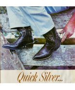 1968 Tex Tan Western Boots Advertisement Potts Longhorn Quick Silver DWP9C - €21,30 EUR