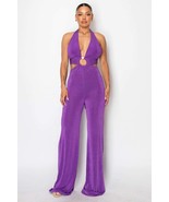 Women&#39;s Olid Slinky Wide Legs Jumpsuit - $51.50