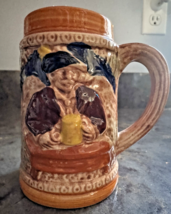 German Style Mini Beer Stein Castle Scene 3” Relief Ceramic Mug Japan - $21.73