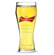 Personalised Budweiser Pint Glass Gift for Him or Her Engraved with Your... - £13.12 GBP