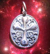Haunted Cross Necklace 20 Golden Wealth Priestess Blessings Collect Magick - £268.44 GBP