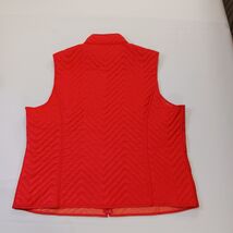 Orvis RN#70534 Women's Full Zip Orange Sleeveless Vest Pockets Size XL image 2